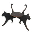 thumbnail image 1 of Soporte para plantas con silueta de gato, estante decorativo de madera para interior y exterior. Negro, 1 of 9