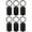 black, variant on 6Pcs Stainless Steel Blank Tags, Metal Stamping Keyring Blank Tags, Rectangular Stamping Blanks, One Hole Tag with Key Rings for DIY and Craft