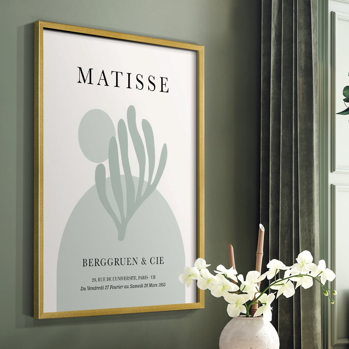Matisse CLXXIV Framed Print in Gold Solid Wood 8 x 10 Framed Print