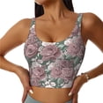 thumbnail image 2 of Lsque Rose Flowers Printed Women'S Sports Bra, Compression, Moisture Wicking, High-Impact Sports Bra For Women,Supportive sports bra-X-Large, 2 of 9