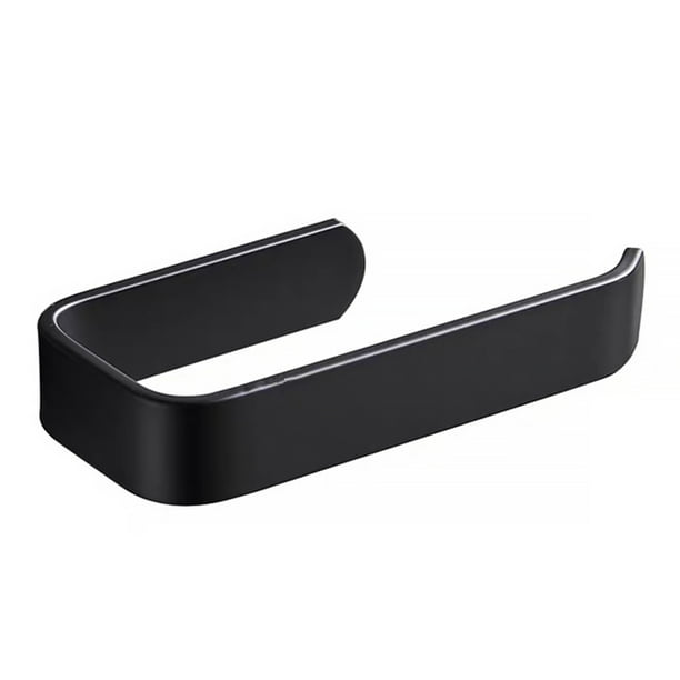 Injueey Soporte de papel Acrílico Baño Cocina Autoadhesivo Toallero Gancho Colgador con pegatinas Accesorios modernos para el hogar Juegos de accesorios de baño Negro Injueey HA060705-01B
