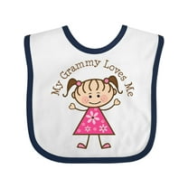 Inktastic My Grammy Loves Me Girls Baby Bib