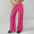 thumbnail image 2 of Women's High Waisted Wide Leg Sweatpants Casual Jogger Pants for Comfortable and Stylish Athletic and Leisure Activities,Hot Pink,L, 2 of 3