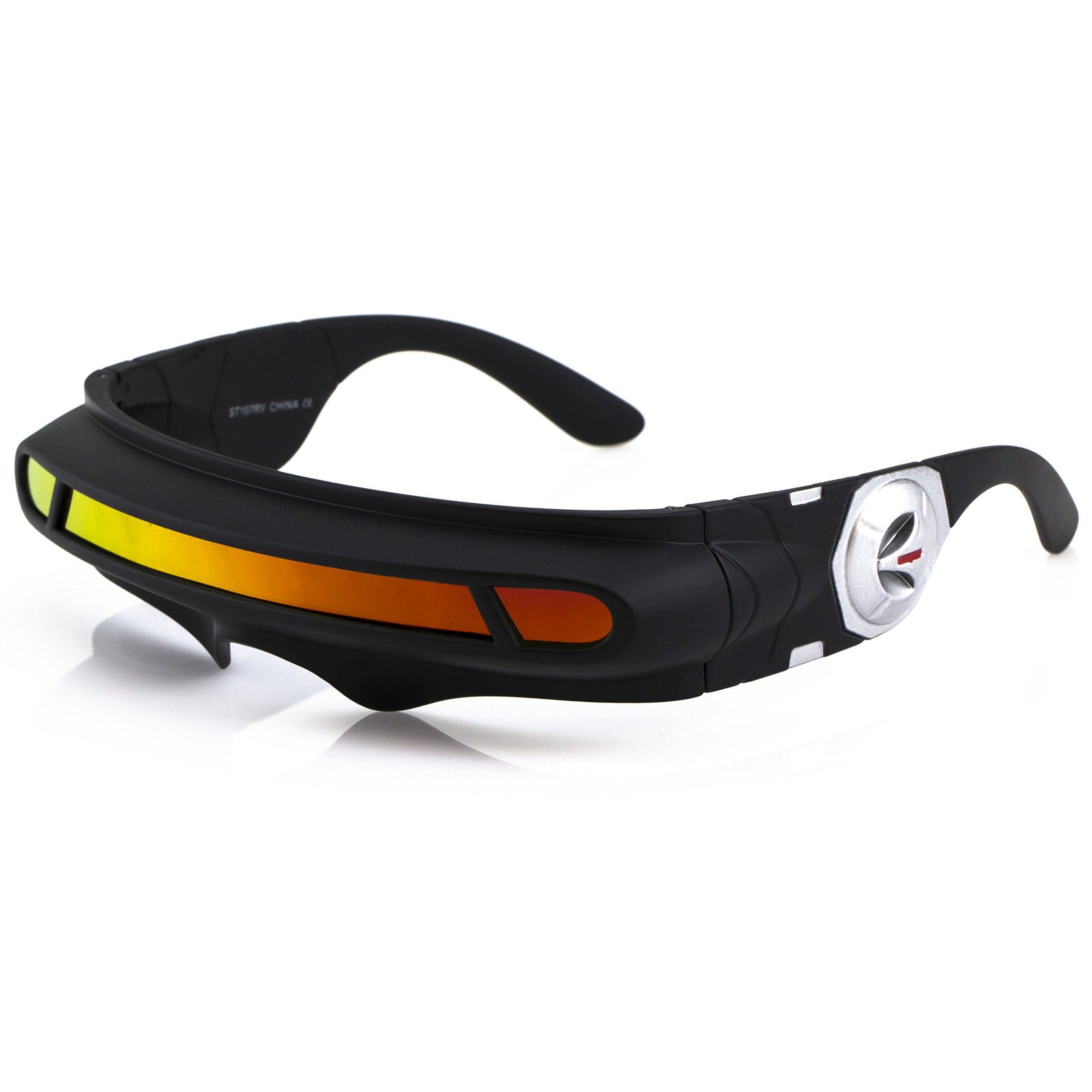 Futuristic Cyclops monoblock shield mirror Sunglasses Unisex Amazon.com: PROSOOL Futuristic Cyclops Monoblock Shield  main image 2