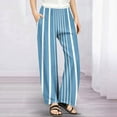 thumbnail image 2 of ShomPort Pants for Girls Unisex Stripe Pattern Wide Leg Elasticband Comfort Lightweight Kids Clothes Running Hiking Pockets Trousers, 2 of 8