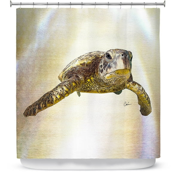 Shower Curtains 70" x 93" from DiaNoche Designs by Corina Bakke - Sea Turtle 6