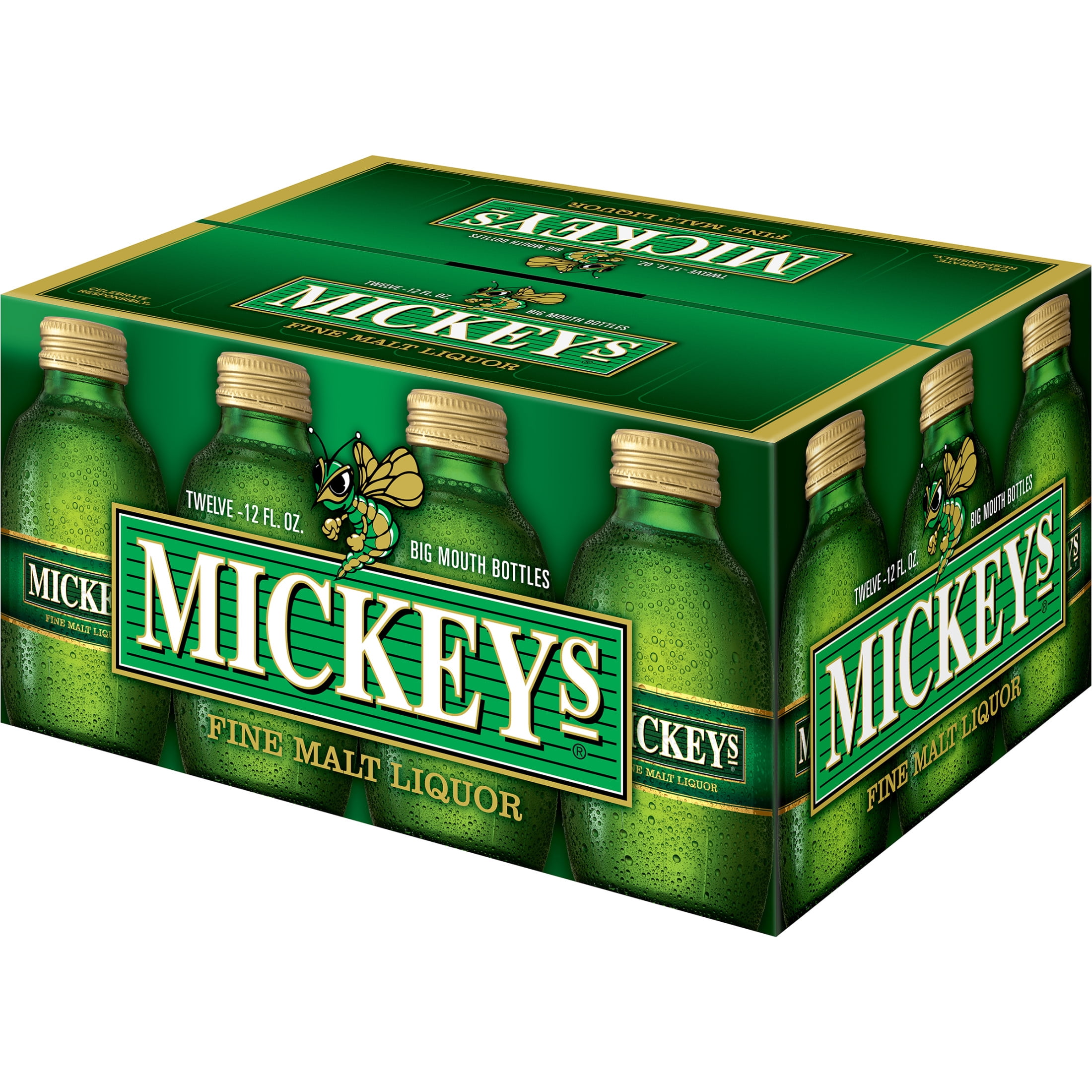 Mickey's Beer, 12 Pack, 12 fl oz Glass Bottles, 5.6% ABV