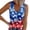 Multicolor#4, variant on Womens American Flag Printed Ribbed Tank Tops Funny Stars Graphic Shirts Button V Neck Sleeveless Tees for 4th of July