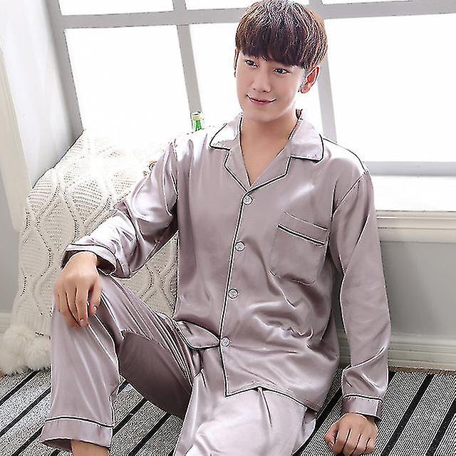 Ensembles de Pyjama en Soie Noire pour Hommes