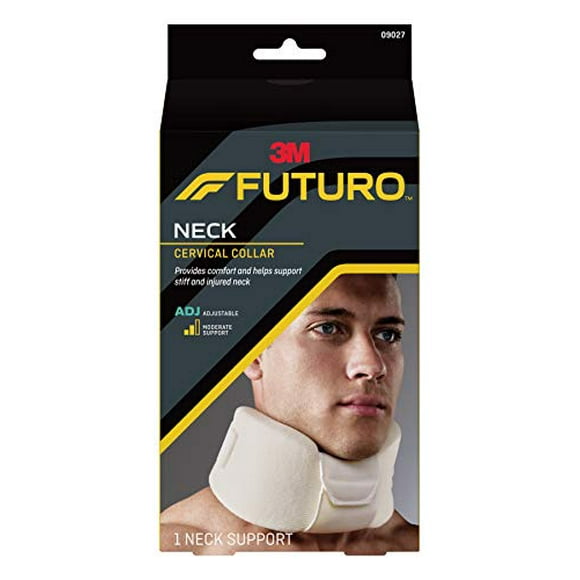 Futuro Collier Cervical Doux, Soutien Modéré, Ajustable, Blanc
