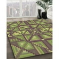 thumbnail image 3 of Ahgly Company Machine Washable Indoor Round Transitional Green Area Rugs, 7' Round, 3 of 7