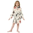 thumbnail image 6 of FORMRS Niños Bathrobe Unisex Hooded Robe Soft Plush Pajamas Sleepwear, Size 2-3T, Christmas Forest, 6 of 7