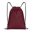 thumbnail image 1 of Xecao Maroon Pattern Sports Drawstring Backpack - String Swim Gym Bag with Wet Proof Pocket for Women&Men-Medium, 1 of 6
