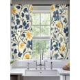 thumbnail image 2 of Spring Botanical Art Sheer Curtains 63 Inch Length 2 Panels Set, Spring Floral Summer Flower Voile Window Treatment Rod Pocket Curtains Sheers Drapes for Bedroom/Living Room/Kitchen 52x"63"x2, 2 of 7
