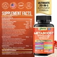 thumbnail image 4 of Parrox Metaboost GLP-1 Booster Supplement with Akkermansia, L-Carnitine,Berberine (GlucoVantage),Chromium,Capsimax,Psyllium Husk,Probiotics & Vitamins D3,B6,B12, 20-in-1 Plant-Based Formula (60 Caps), 4 of 10