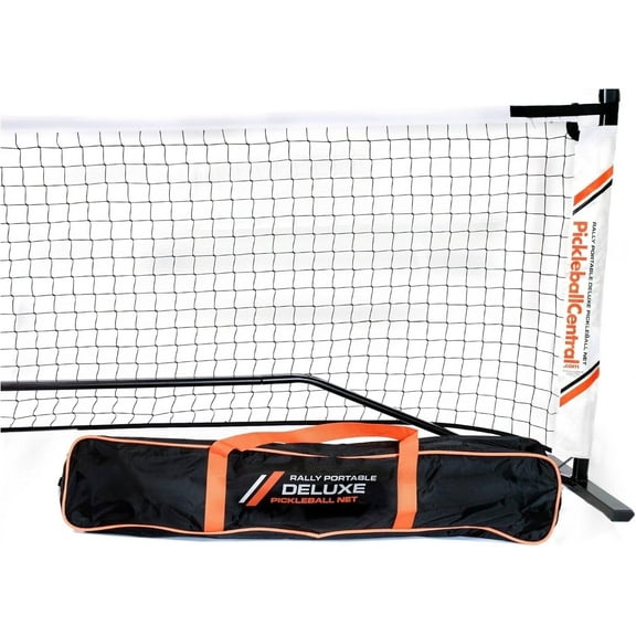 Rally Deluxe Portable Pickleball Net, Oval Metal Frame, 22ft Regulation Size, Steel Frame, Net & Carry Bag (Deluxe)