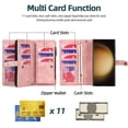 thumbnail image 4 of Magnetic Phone Protective Case Multi-functional Wallet Phone Case with 11 Card Slots Detachable Lanyard Anti-scratch Magnetic Phone for S23 for S23, 4 of 8