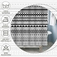thumbnail image 4 of Black White Boho Shower Curtain Bohemian Geometry Pattern Texture Stripes Abstract Shower Curtains for Bathroom Living Room Polyester Fabric Decorative Shower Curtain with Hooks 72x72 Inches, 4 of 6