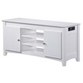 thumbnail image 4 of Leo & Lacey 50" Chargeur TV Stand en Blanc, 4 of 12