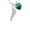 Green, variant on Good Luck Italian Horn - Green Crystal Heart Sophia Necklace, 18"+1"