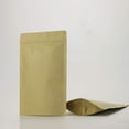 thumbnail image 4 of Stand Up Brown Kraft Paper Aluminum Foil Packaging Bag Doypack Kraft Paper Mylar Zip Lock Packing Pocket Food Sample Package Pouch (100, 11x18.5+3CM(4.3"x7.3"+1.18")), 4 of 5