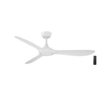Tager 52" Smart Matte White Ceiling Fan, Indoor/Outdoor, Remote, Hubspace