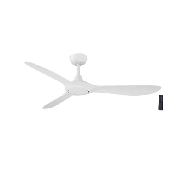 Tager 52" Smart Matte White Ceiling Fan, Indoor/Outdoor, Remote, Hubspace
