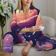 thumbnail image 6 of Sigee Planet Pastel Galaxy for Women’s Pajama Sets Long-Sleeved Pjs Sets for Women 2 piece Sleepwear-Large, 6 of 7