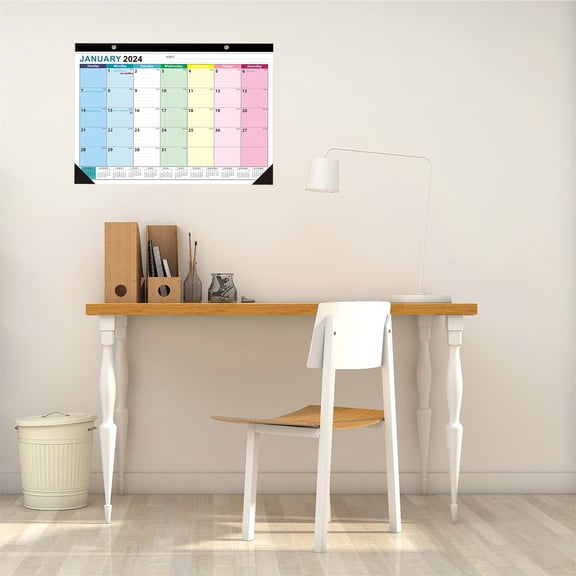 VBVC Strong Twin-Wire Binding,Large Daily Blocks,18 Month Wall Calendar 2024-2025,Jan 2024-Jun 2025