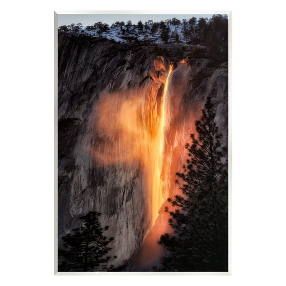 Stupell Industries Horsetail Falls Photography Nature Photography Unframed Art Print Wall Art, 10 x 15