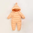 thumbnail image 3 of URMAGIC 0-12M Baby Girls Boy Snowsuit Romper, Warm Newborn Hooded Puffer Windproof Jumpsuit for Winter Autumn, 3 of 3