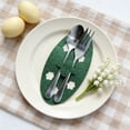 thumbnail image 2 of TanSiDing Easter Cutlery Pocket Silverware Holder, Bunny Egg Utensil Pouch for Festive Table Setting, Reusable Cloth Napkin Bag for Holiday Dinner Party Decor, 2 of 6