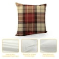 thumbnail image 4 of GOSMITH  Decorative Pillow Covers Check Buffalo Plaids Pillowcases Tartan Rustic Farmhouse Square for Christmas Decor Bench Sofa Couch Car Bedroom Red and Tan, 4 of 5