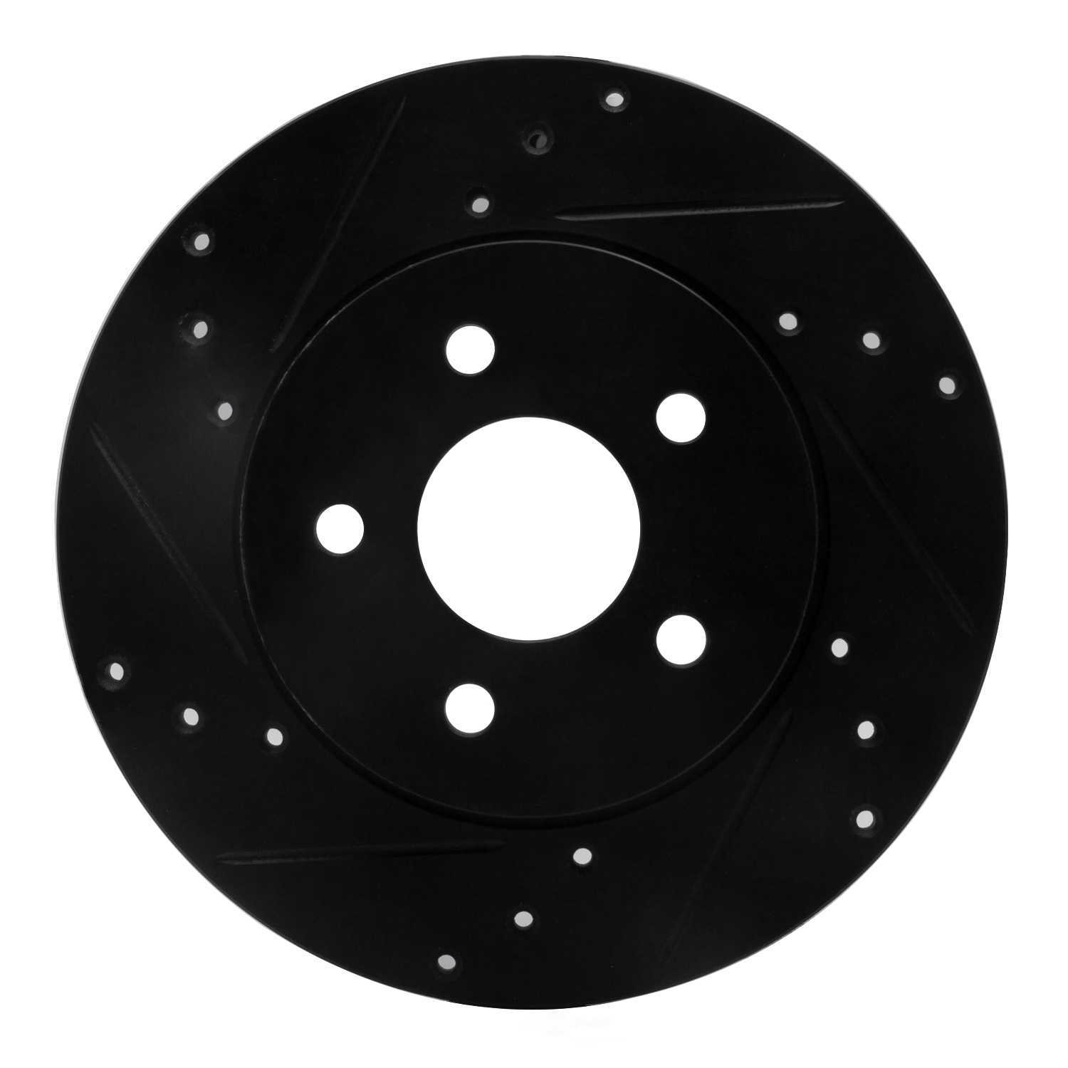 Dynamic Friction Company 633-20013L DFC Brake Rotor - Drilled And Slotted - Black