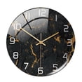 thumbnail image 1 of Yuarrent Nordic Style Wall Clock Texture Round Battery Operated for Office Decoración del hogar Negro, 1 of 1