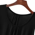 thumbnail image 6 of Feancey Plus Size Capri Sets for Women Pleated Front Sleeveless Sleepwear Two Piece Cropped Pants Lounge Pajamas Set Comfort Loose Home Wear Outfits Black 3XL, 6 of 7