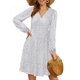 thumbnail image 2 of UVN Vestidos de Otoño para Mujer, Vestido Midi de Manga Larga con Cuello en V y Corte a, Vestido Veraniego con Estampado Floral de Playa Boho, 2 of 7
