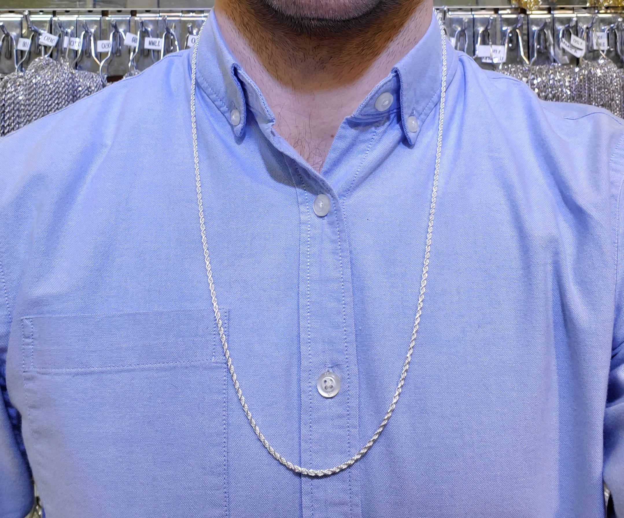 16-30 Next Level Jewelry Authentic Solid Sterling Silver Rope Diamond-Cut Braided Twist Link .925 ITProLux Necklace Chains 1.5MM Men & Women 5.5MM Made In Italy 16-30 Next Level Jewelry Authentic Solid Sterling Silver Rope Diamond-Cut Braided Twist Link .925 ITProLux Necklace Chains 1.5MM Men & Women 5.5MM Made In Italy
