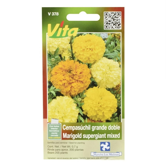 Semillas Cempasúchil Grande Doble Vita Amarillo 0.7G