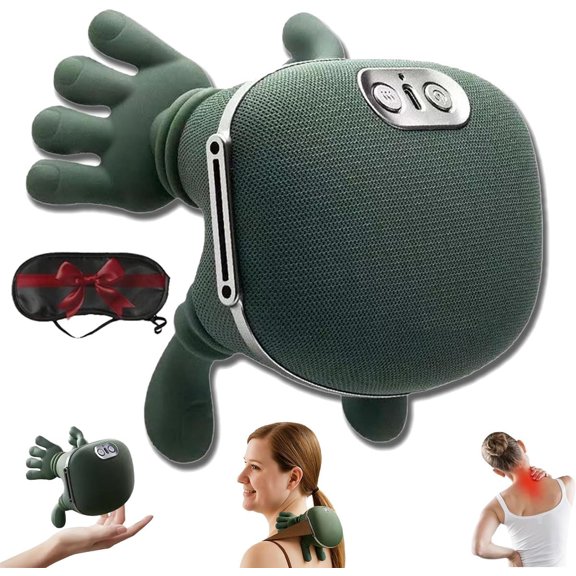 Neck Massager, Massage Master for Shoulder, Cervical Relaxer Pillow, Shiatsu Back and Neck Massager, Electric Kneading Massage Pillow, 3-Speed Adjustment with Heat
