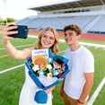 thumbnail image 4 of Graduation Gifts, Handmade Knitted Flower Bouquet Sunflower with Plush Bear Class of 2026 Graduation Gifts for Her Him Grad Celebration Ceremony Gifts (Blue), 4 of 5