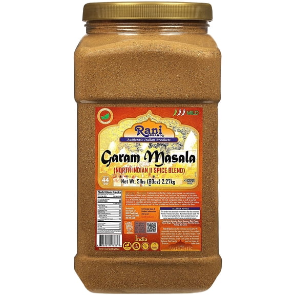 Rani Garam Masala Indian 11-Spice Blend 80oz (5lbs) 2.27kg Bulk PET Jar ~ All Natural, Salt-Free | Vegan | No Colors | Gluten Friendly | NON-GMO | Indian Origin