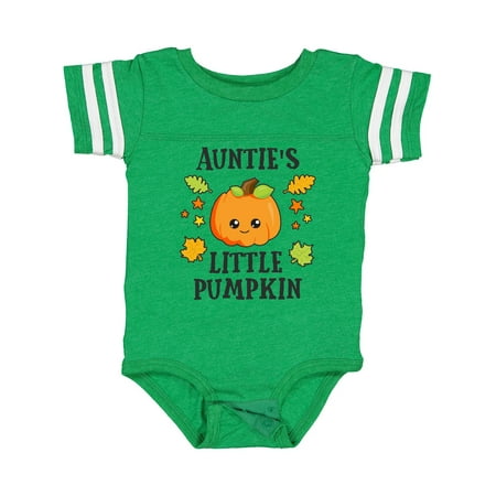 

Inktastic Aunties Little Pumpkin with Leaves and Stars Gift Baby Boy or Baby Girl Bodysuit