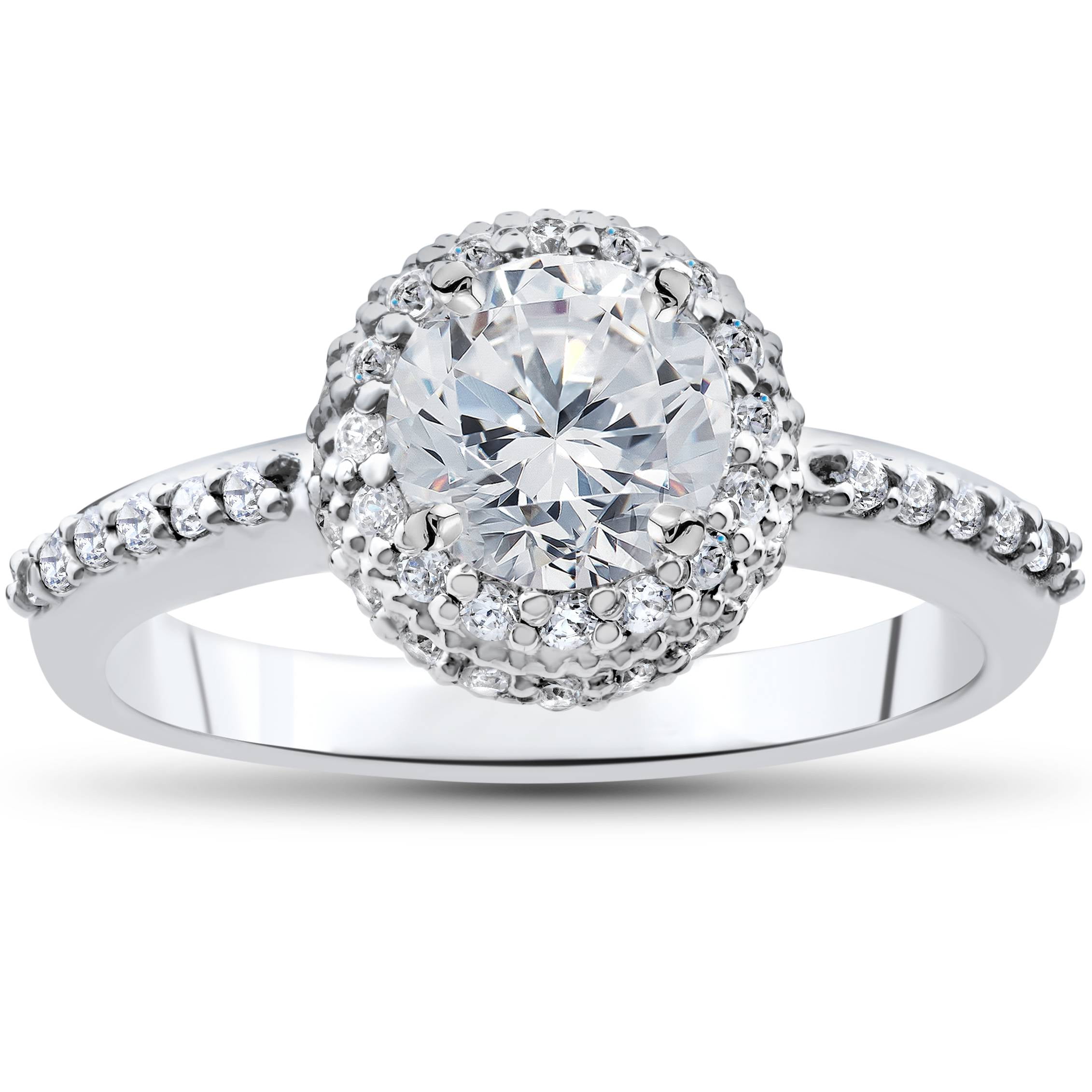 1 1/4ct Diamond Engagement Ring 14K White Gold - Walmart.com