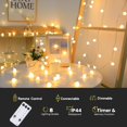 thumbnail image 4 of Cadena de luces RatHun, 35 m, 200 LED, 8 modos, control remoto, resistente al agua, 4 of 7