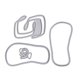 thumbnail image 1 of Cuadros Decorativos 4 Uds. Zapatillas de playa troqueles de corte de Metal DIY Scrapbook relieve plantillas manualidades Ehuebsd Nuevos Originales, 1 of 6