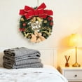 thumbnail image 6 of karymi Christmas Wreath Bow Golden Ball and Pinecone Christmas Wreath Door Hanging Window/wall Decoration Wreath Indoor and Outdoor Christmas Decoration Christmas Outdoor Decorations The Big Save, 6 of 6