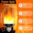 thumbnail image 2 of DAYBETTER LED Flame Light Bulbs, 4 Modes Flickering Light Bulbs with Upside Down Effect, E26/E27 Flame Bulb for Halloween Christmas Party Patio Porch Home Indoor & Outdoor Decoration,2pack, 2 of 7