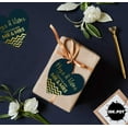 thumbnail image 6 of Inkdotpot 100 Pack Real Gold Foil Paper Tag Hugs & Kisses From The Wedding Favor Hang Tag, 6 of 6