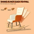 thumbnail image 6 of Glider Rocking Chair for Nursery, Teddy Fabric Soft Upholstered Glider Rocker Armchair with High Backrest Accent Chairs for Nursery, Living Room, Bedroom (Brown), 6 of 6